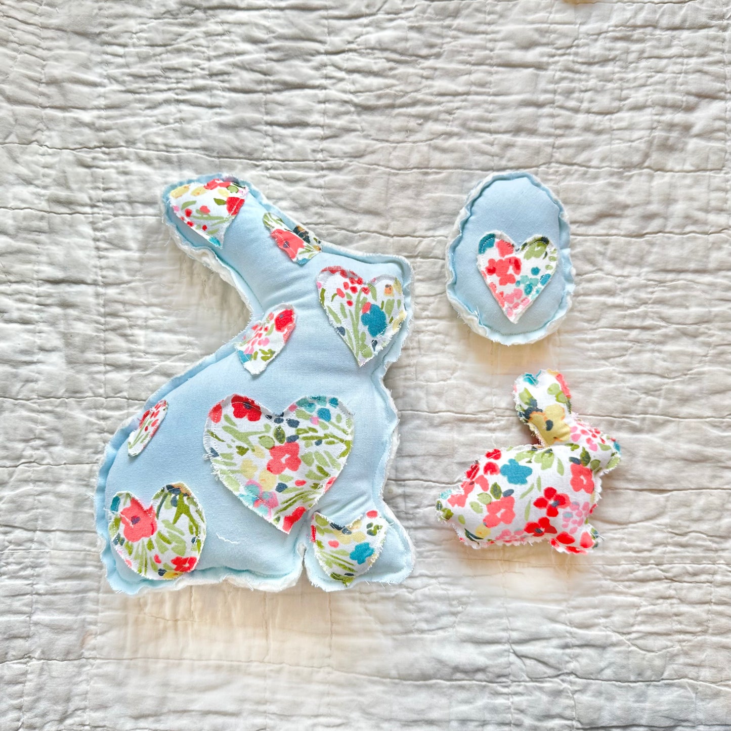 PATCHWORK FLORAL BUNNY SET