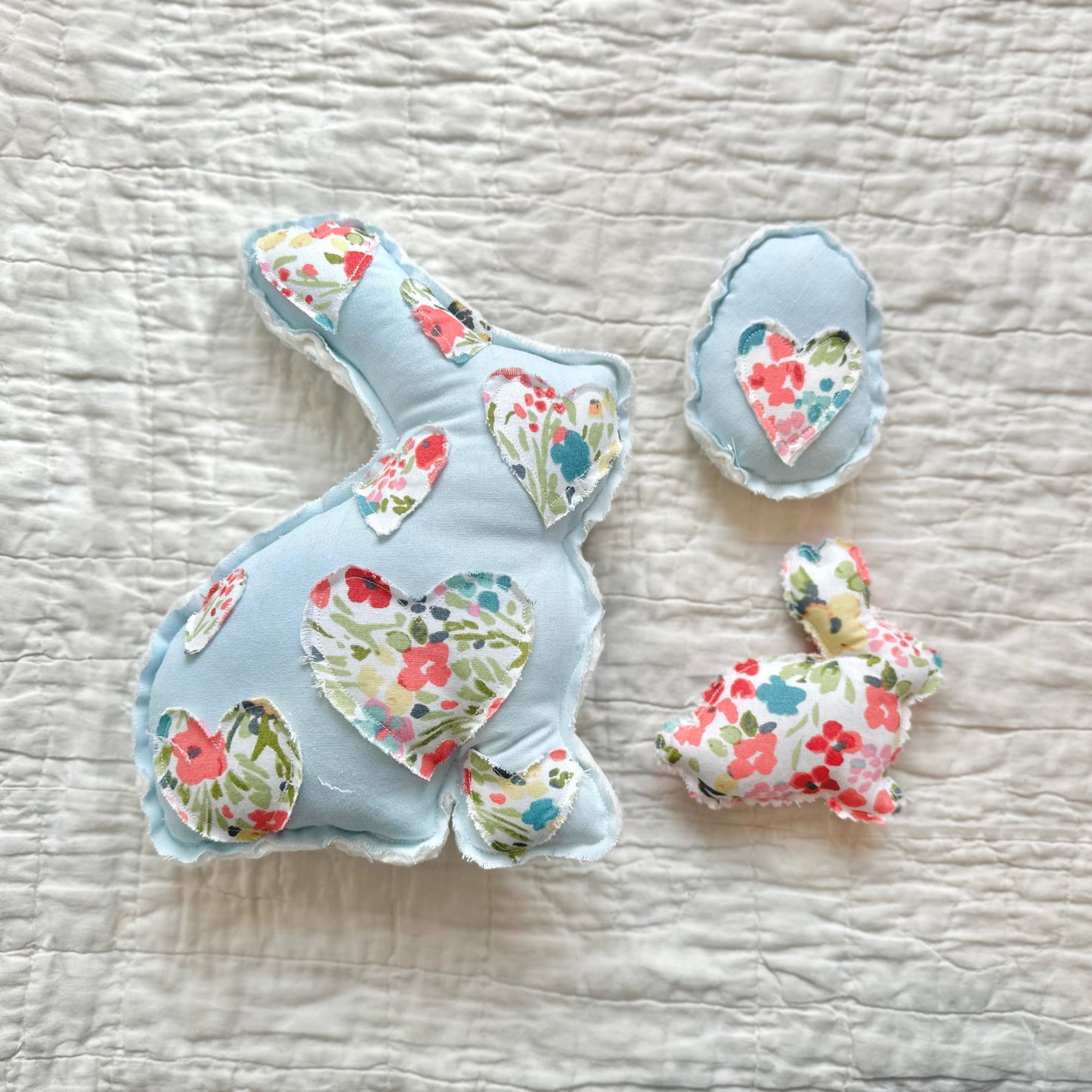 PATCHWORK FLORAL BUNNY SET