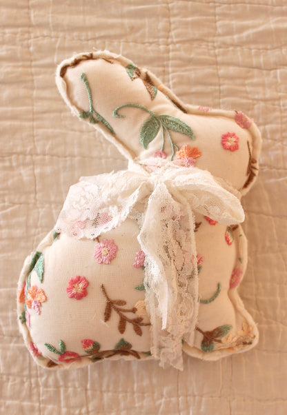 EMBROIDERED FLORAL BUNNY