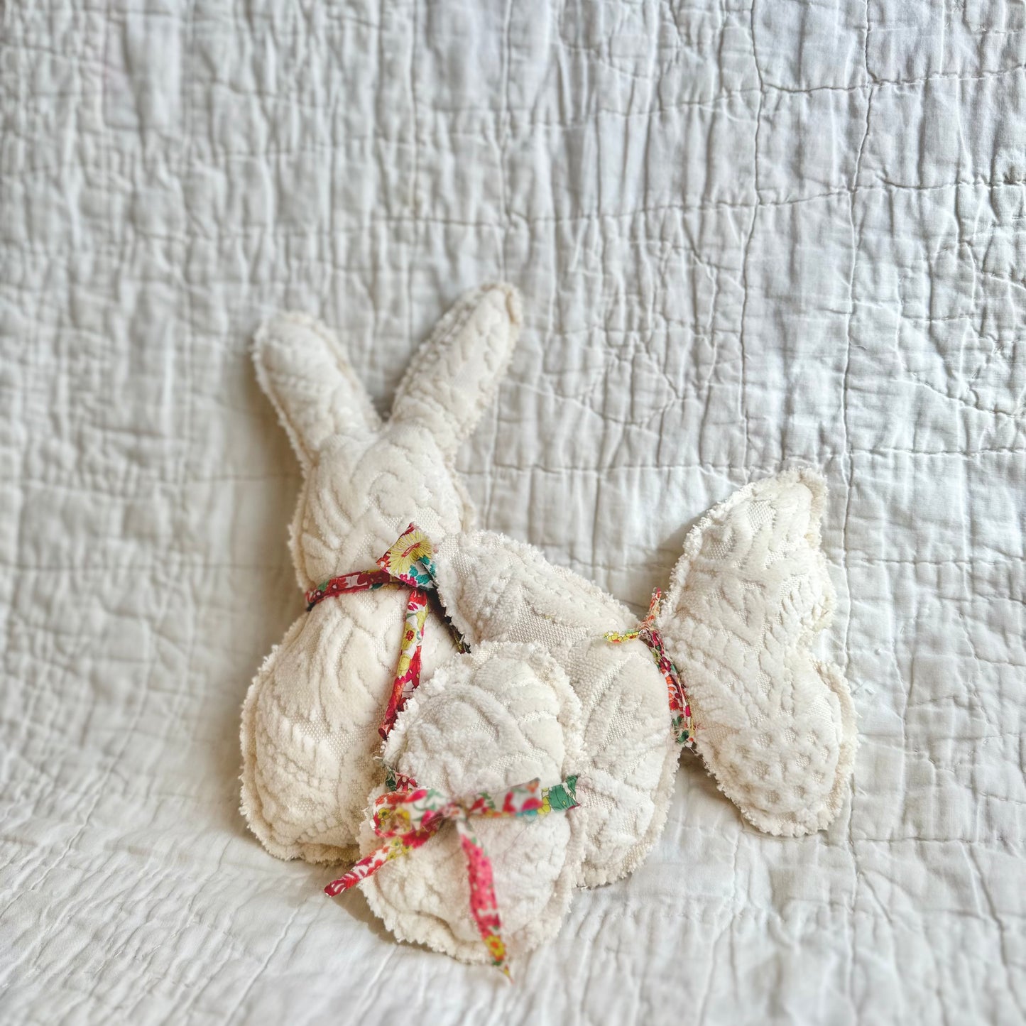 BRUSHED CHENILLE  & LIBERTY FLORAL EASTER SET