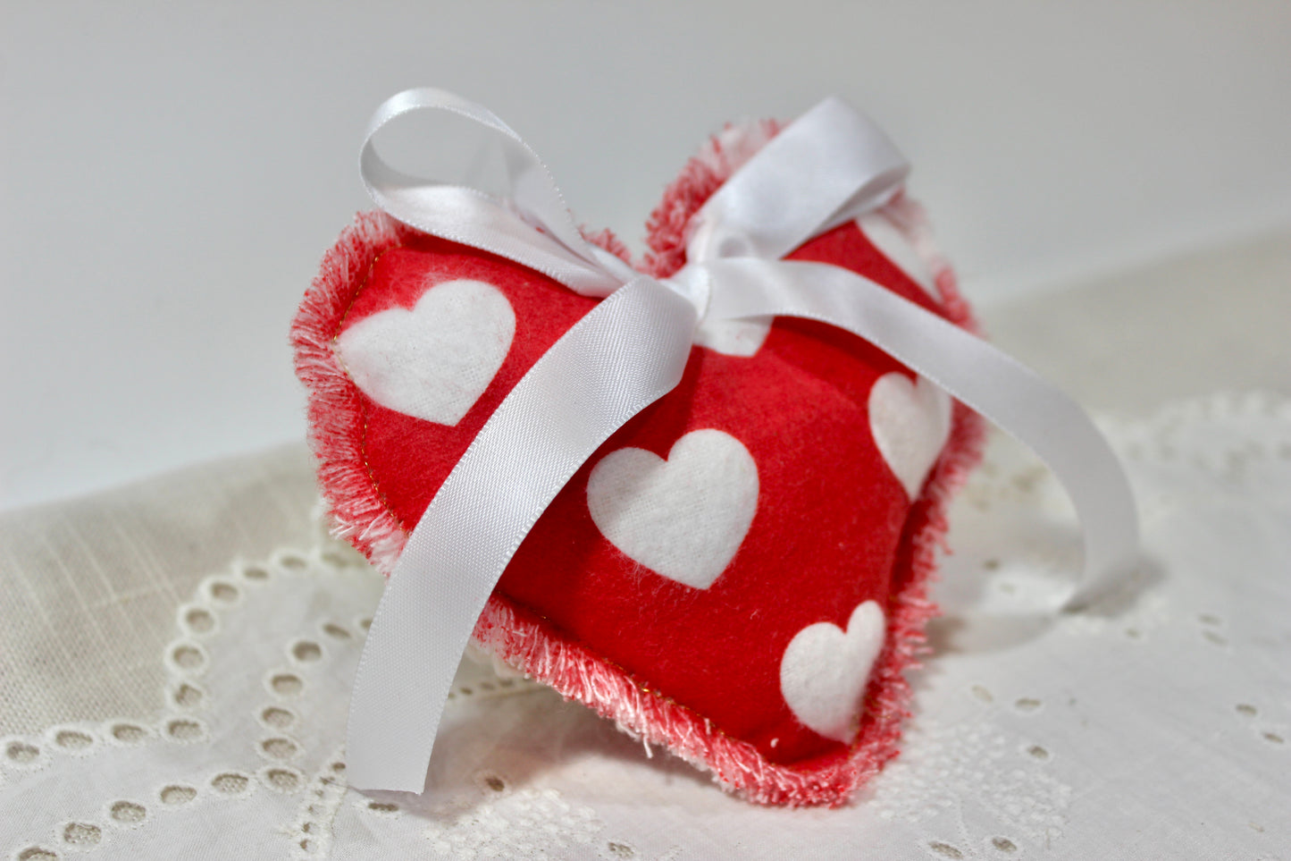 Painted Plush Hearts, Set of 3