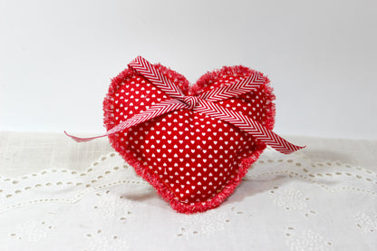 Painted Plush Hearts, Set of 3