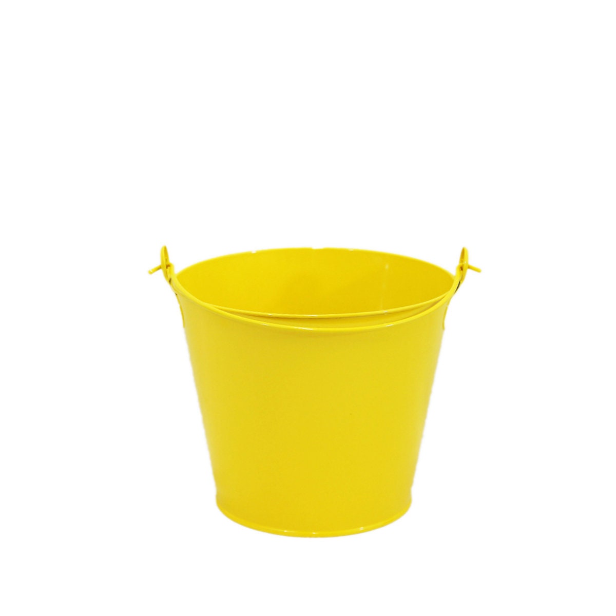 Personalized Yellow Bucket, Painted Floral Bucket