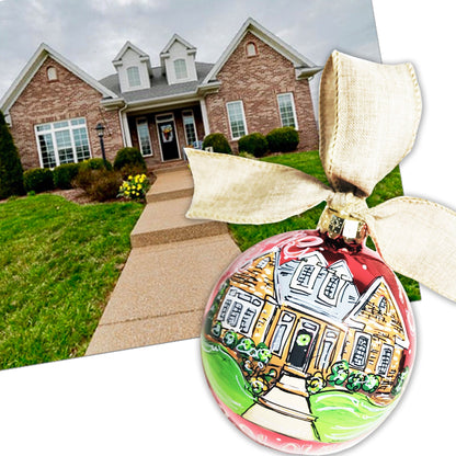 Realtor Gift, Personalized Ornament Home, Painted House Ornament