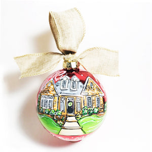 Realtor Gift, Personalized Ornament Home, Painted House Ornament