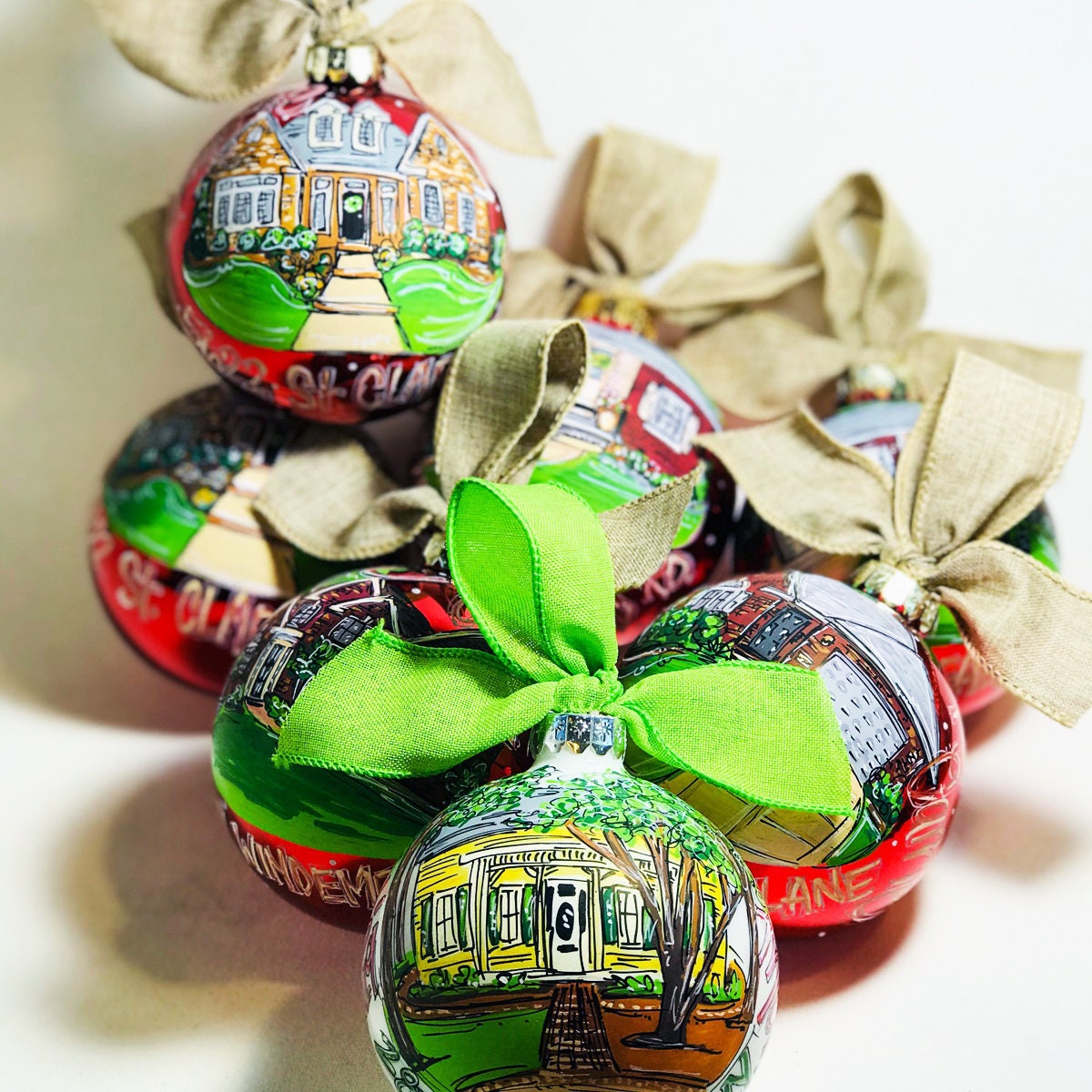 Realtor Gift, Personalized Ornament Home, Painted House Ornament