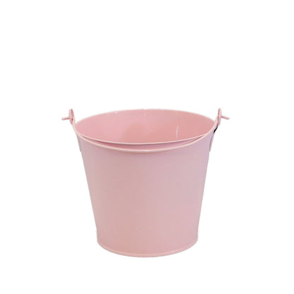 Pink Bucket with Orange Floral Theme, Personalized Easter Bucket, Painted Pail